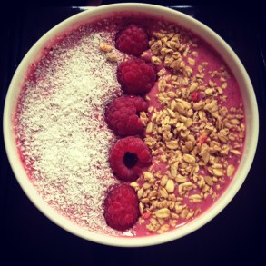 Raspberry and Apple Breakfast Bowl